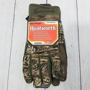 Huntworth Gunner Camo Mid Weight Hunting Gloves Mens Size M/L